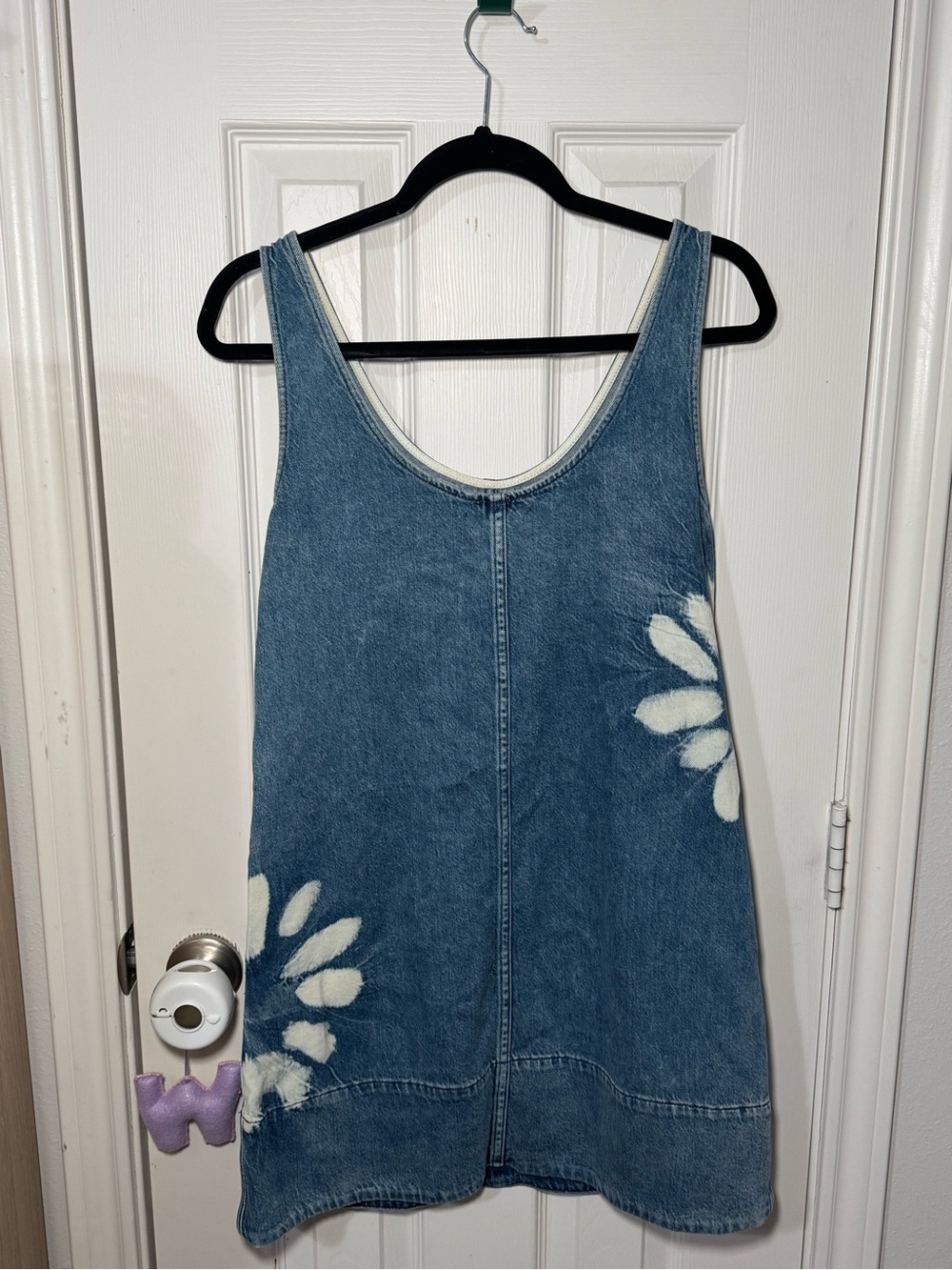 Madewell Denim Mini Dress with White Bleach Floral